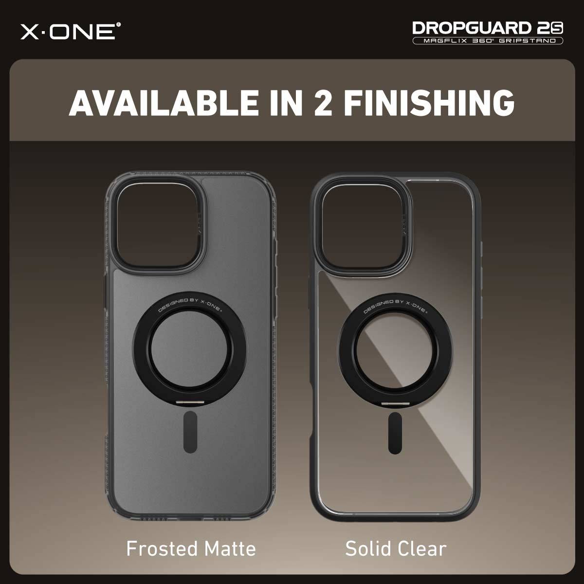Apple iPhone 16 / 16e/ 16 Plus / 16 Pro / 16 Pro Max X.One Dropguard 2.0 with Magflix Gripstand Impact Protection Phone Case