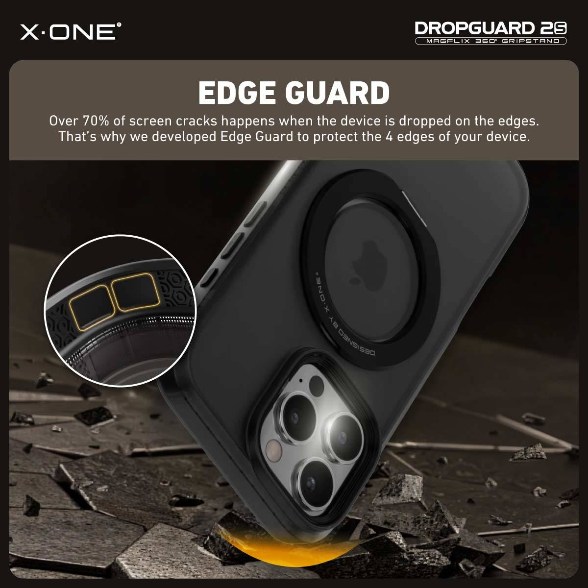 Apple iPhone 16 / 16e/ 16 Plus / 16 Pro / 16 Pro Max X.One Dropguard 2.0 with Magflix Gripstand Impact Protection Phone Case