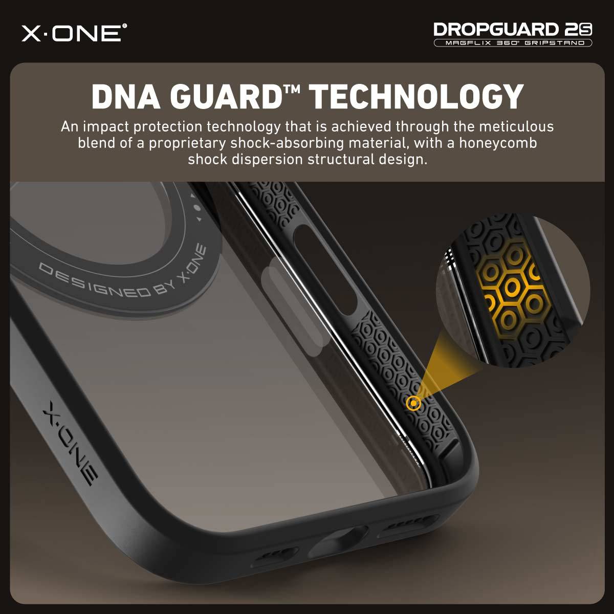 Apple iPhone 16 / 16e/ 16 Plus / 16 Pro / 16 Pro Max X.One Dropguard 2.0 with Magflix Gripstand Impact Protection Phone Case
