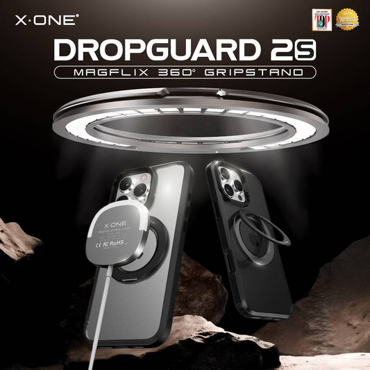 Apple iPhone 16 / 16e/ 16 Plus / 16 Pro / 16 Pro Max X.One Dropguard 2.0 with Magflix Gripstand Impact Protection Phone Case